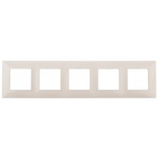 Frame for a circuit breaker for 5 posts, era Elegance, ivory