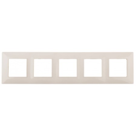 Frame for a circuit breaker for 5 posts, era Elegance, ivory