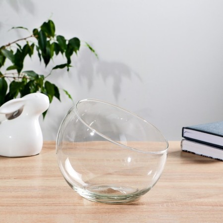 VAZA "Anabel" Ball with a slanting rez D-19x14.5 cm, V = 1.5 l, Mix Transparent-1
