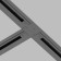 Connector T-shaped for the built-in track system Technical TRA002CT-11B, 13x9.5x2 cm, black color