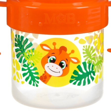 Children's player with solid nose "Girafik", 150 ml., With handles, color orange color-8