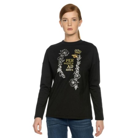 Свитшот женский, размер 40, цвет чёрный
