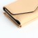 Women's wallet on the button, beige color