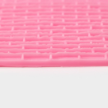 Mold Dolyana "Brick Wall", silicone, 10 × 10 cm, pink color-2
