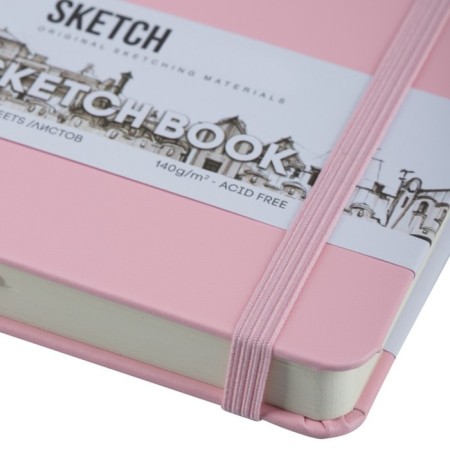 Sketchmarker sketchbook, 210 x 300 mm, 80 sheets, solid leather cover, purple, block 140 g/m2-3