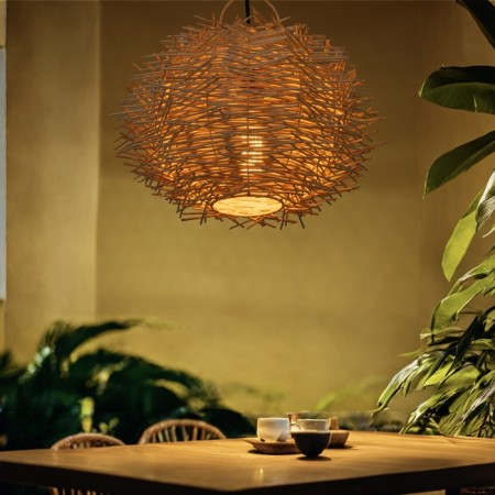 Ceiling Lamp from Rotan "Andi" 1x120W, E27, 40x40x26 cm