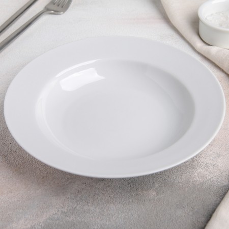 Deep plate, d = 20 cm, 250 ml, white, porcelain