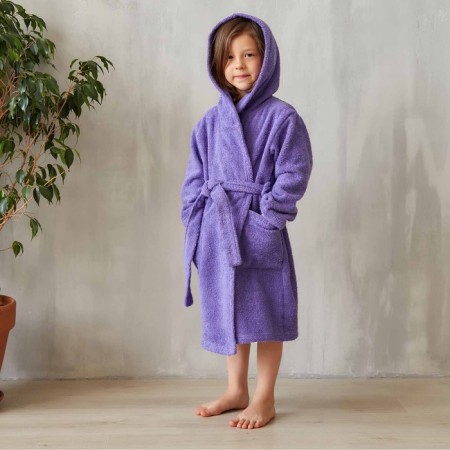 Terry dressing gown, size 34, purple color, 320 g/m2 cotton 100% with AIRO-2