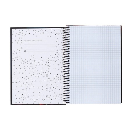 Notebook A5, 96 sheets in a cage on the crest of Third Day of the Week, hard cover, matte lamination, selective varnish, block 60 g/m2-3