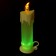 The candle LED "candlestick" shimmers with different colors, white color
