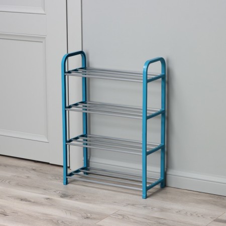 Shoe -shoe Dolyana, 4 tiers, 42 × 19 × 59 cm, blue color-6