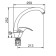 Accoona A4053F kitchen mixer, single -leaf, black, matte