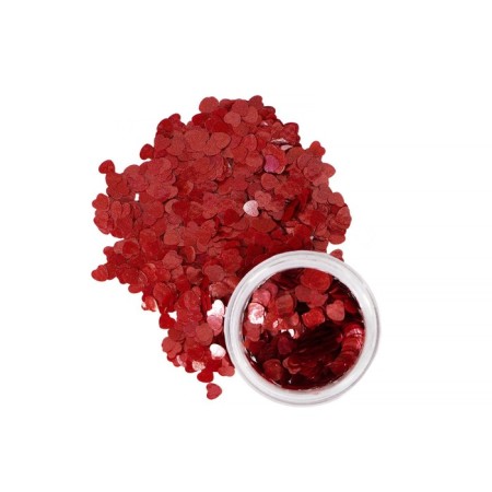 Glitter Figure "Hearts", red-1