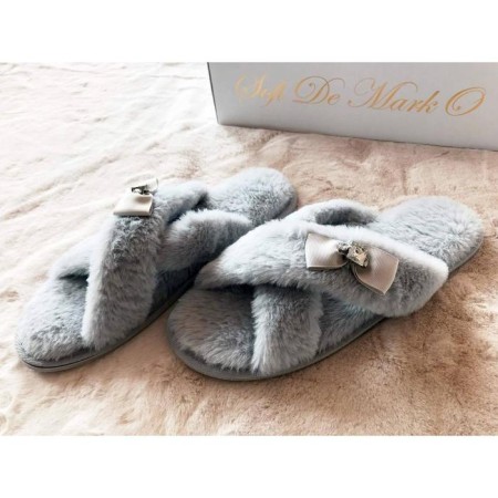 Slippers # 7 women, size 35.5, color gray color-1