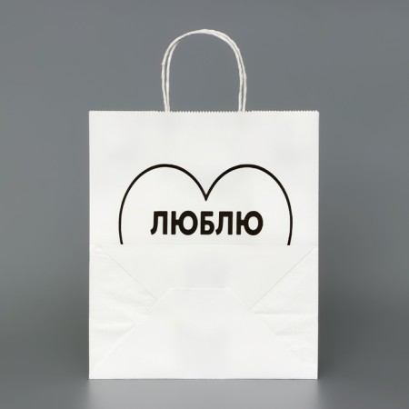 Kraft package, with a joke, "I love Russia", 24 x 14 x 28 cm-1