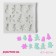 Mold Dolyana "New Year", silicone, 8.7 × 8.3 × 0.7 cm, color gray color