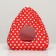 House "Vigva" for rodents, 17*17*17 cm, calico, fleece, red