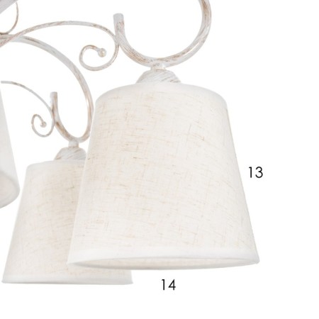 Chandelier 2150/6 E14 40W white with a golden patina 58x58x35 cm Bayerlux-6