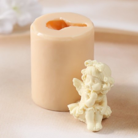 Silicone Mold "Angel with Bantik" silicone 5x3.5x4 cm-3