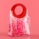 Gift package from PVC, red, 17 x 15 x 8 cm