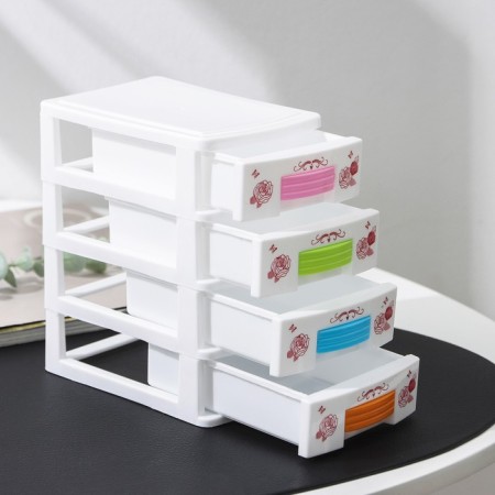 Mini-cavity for little things, 4 sections, 13 × 9 × 15 cm, color mix-1
