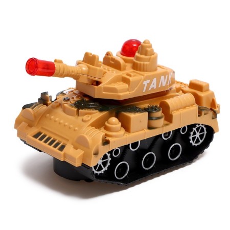 Tank "Attack", light and sound effects, works from batteries, mix-6