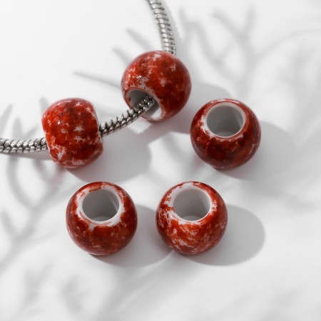 Bead "Paints", 1.3 × 1, red color-1