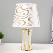 Sabina desktop lamp E14 40W Gold white 20x20x34cm
