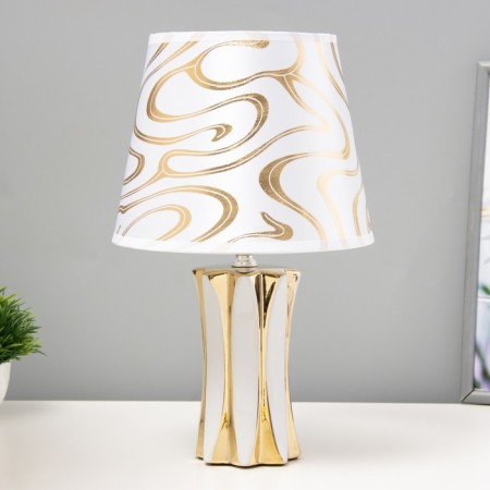 Sabina desktop lamp E14 40W Gold white 20x20x34cm