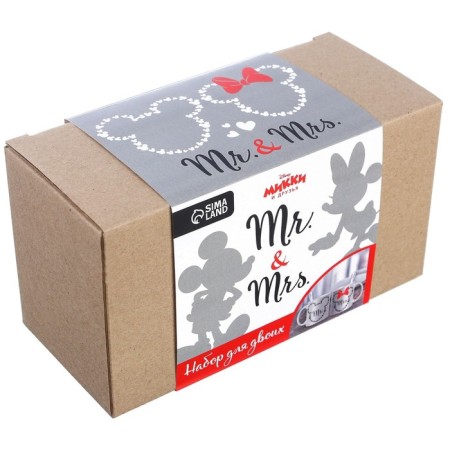 Set of paired mugs, 350 ml "Mr. and Mrs.", Mickey and Friends-2