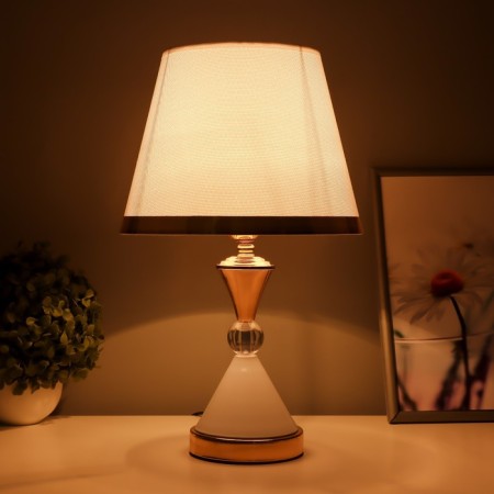 Celeste table lamp E27 40W white-gold 25x25x42.5 cm-1