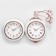Watching double-sided watches, on a suspension, smooth move, 36 x 32 cm, d-27 cm, dial 19 cm