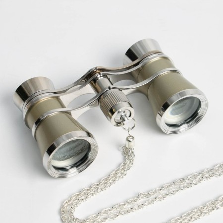 Theater binoculars 3x25, chrome, beige color, Mix packaging-2