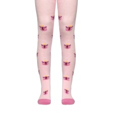 Children's tights with drawings CONTE KIDS Sof-Tiki, height 92-98 cm, light pink color