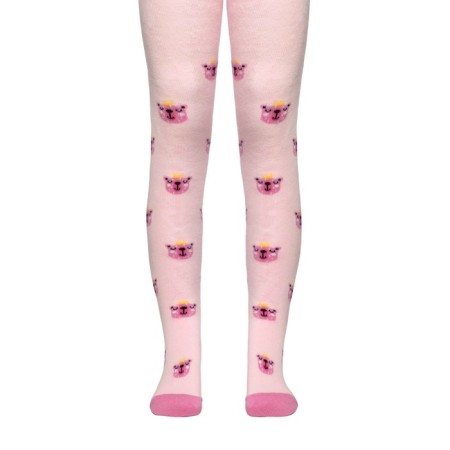 Children's tights with drawings CONTE KIDS Sof-Tiki, height 92-98 cm, light pink color