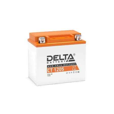 DELTA Battery ST1205 (YTX5L-BS, YT5L-BS, YTZ7S) 12 V, 5 Ah reverse (- +)