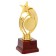 The award figure "Man with a star", gold, the plastic stand is red, 17 x 6.5 x 6.5 cm.