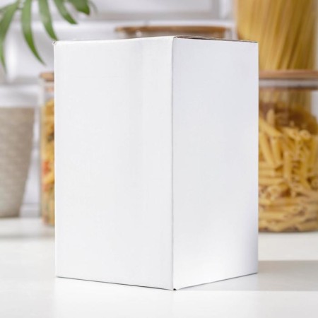 Ceramic bank for bulk products "Golden Teapot", 10 × 19 cm, white color-2