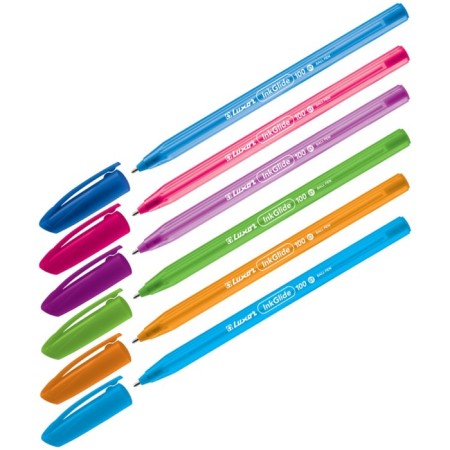 Ballpoint handle Luxor Inkglide 100 ICY Blue, 0.7mm, Tripart, Assorted Corps 16700/50 TUB-4