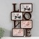 Photo frame LHDF "Love" 33x51 in 4 photos 10x15 cm, col. Wenge-white (plastic screen)