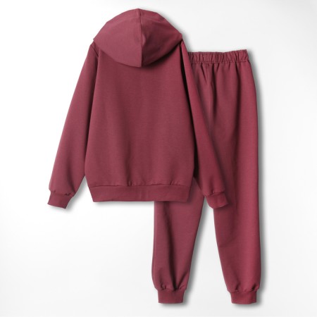 Kit for girls (sweatshirt, trousers), purple color, height 146 cm-3