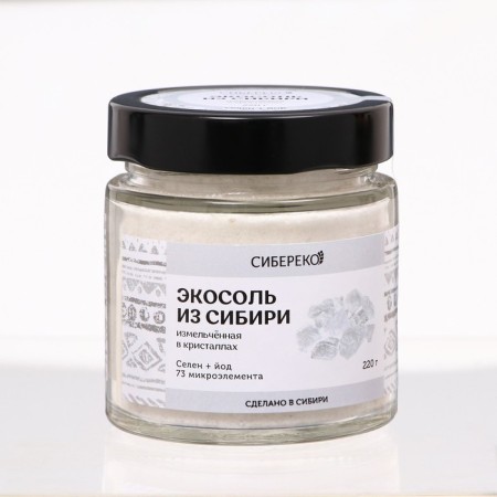 Food salt "Ecosol" (ground) bank 220 g