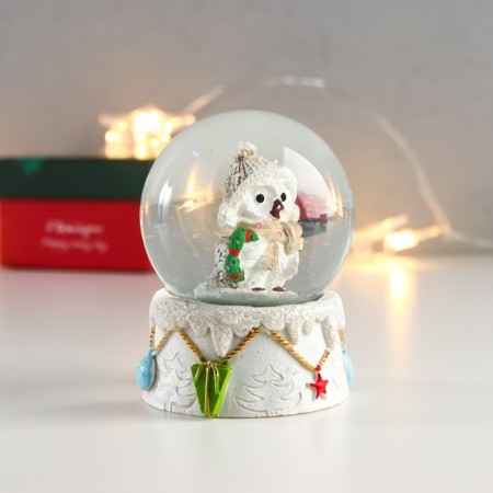Souvenir Polystone Water Ball "Eagle in a hat, with a wreath" D = 6.5 cm 8x6.5x6.5 cm-2