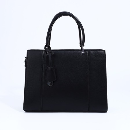 Lightning tout bag, external pocket, long belt, black color