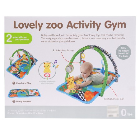 Developing rug "Favorite Zoo", blue color-11