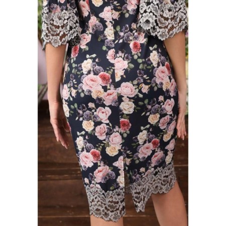 Female dress, size 44, blue color-11