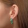 Polymer clay earrings "dinosaur", green color