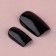 Plane Black Flying Nails, 24 pcs, adhesive plates, square shape, glossy color black