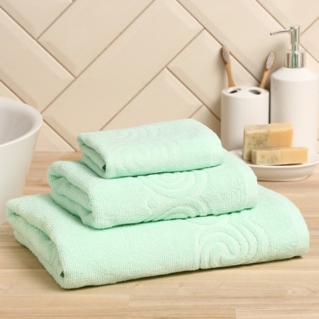 Trick Love Life Border, 30x60 cm, mint color, 100% cotton, 380 g/m2