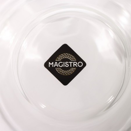 Чайная пара стеклянная Magistro «Невесомость», 2 предмета: чашка 200 мл, блюдце d=11 см-6